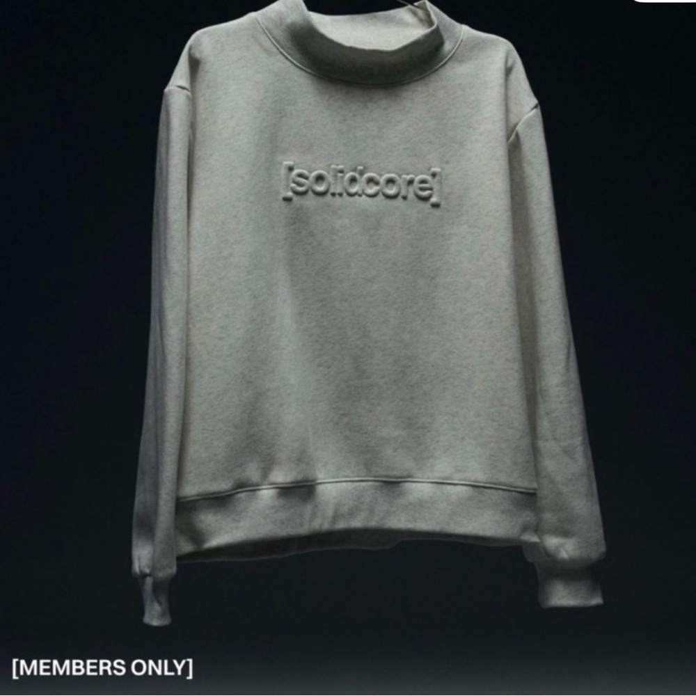 Solid Embroidered Cowl Neck Sweatshirt - Light Gray